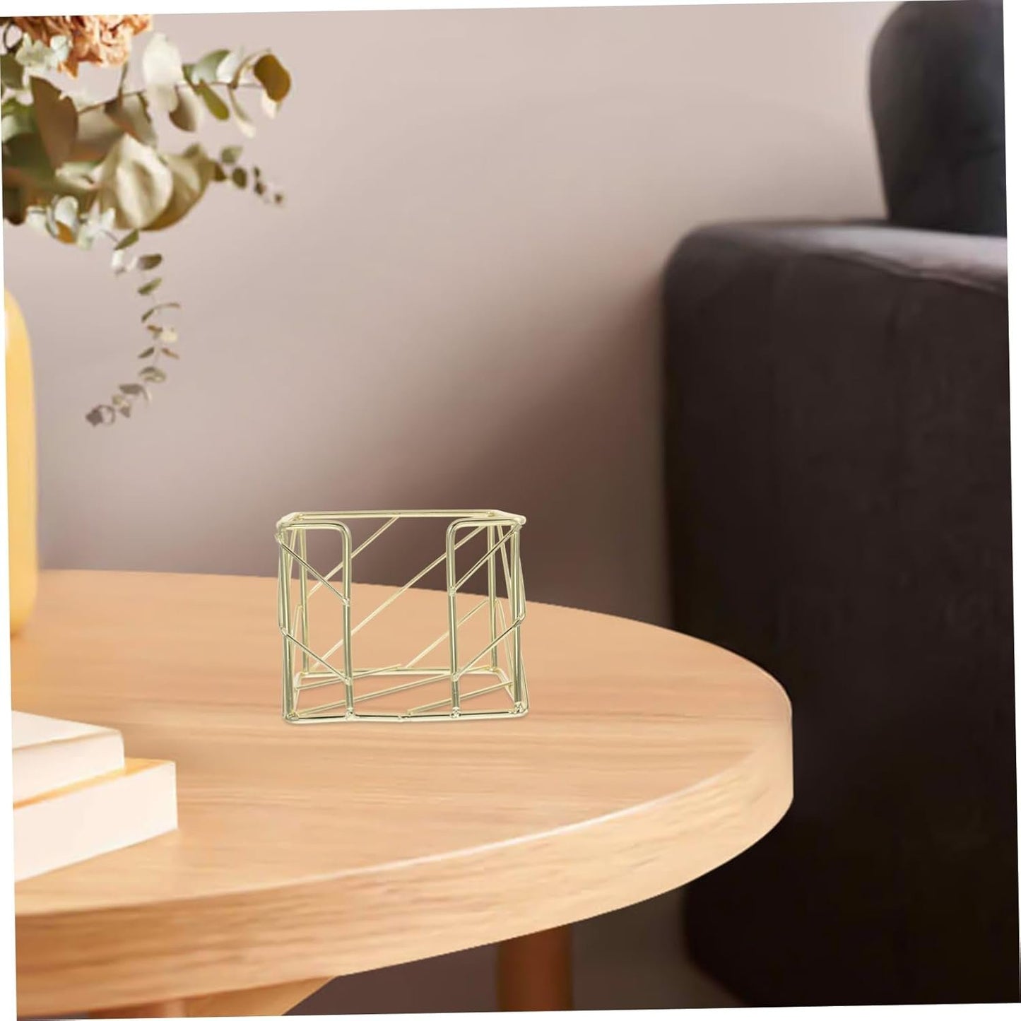 Angoily Gold Metal Desk Organizer for Memo and Elegant Hollow Design for Home Office Supplies Compact Pencil Holder for Efficient Workspace Organization