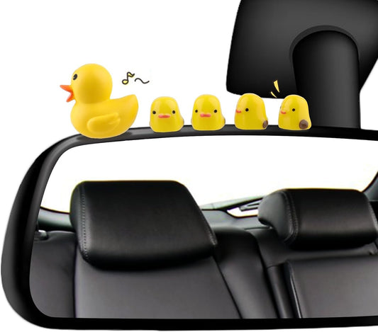 Cute Car Rearview Mirror Accessories, 20 PCS Mini Ducks Car Dashboard Decorations, Cartoon Animals for Automotive Interior Ornaments, Window Edges, Home Decors (duck)