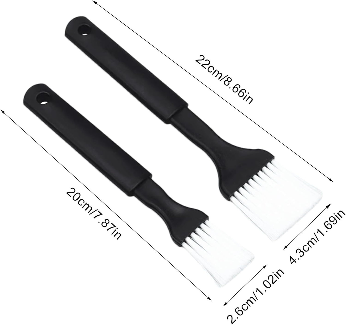 Iouyjiu Car AC Cleaner Brush, Interior Detailing Tool, Air Vent Duster, Double Pack Cleaning Accessory, Narrow Gap Scrubber, Featuring High-Grade, PP Nylon Material