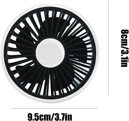 Portable Fan For Car - USB Car Air Outlet Fan - 15V Long-lasting Ventilation Device For Truck RV Vehicle Camping Travel