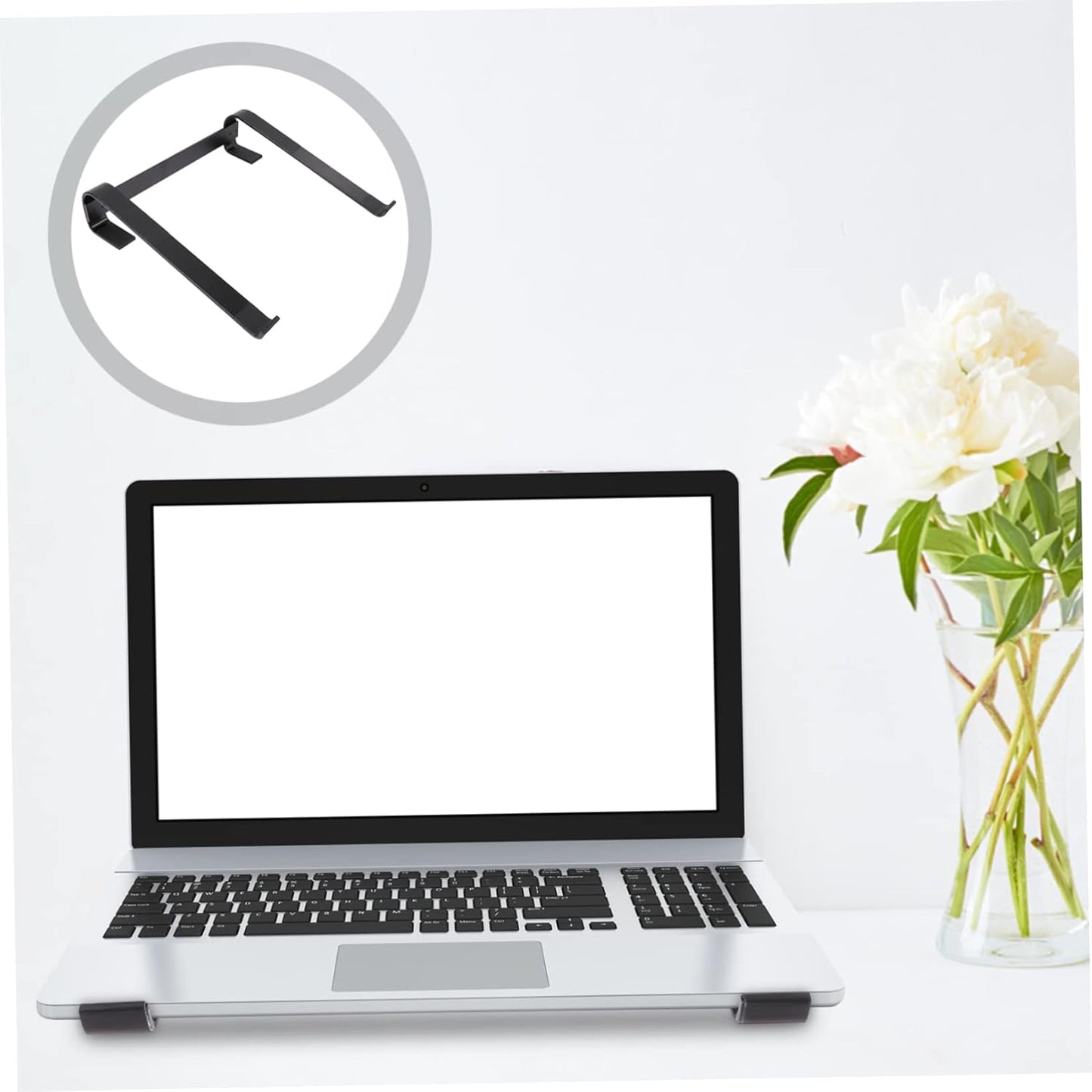 TEHAUX Aluminum Alloy Laptop Riser Holder for Desk Ergonomic Cooling Stand with Non Slip Pads Supports Laptops Durable and Stable