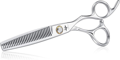PURPLEBIRD 6 Inch Hair Thinning Scissors Japanese Stainless Steel Hairdressing Scissors Ideal for Men, Women and Children, Silver