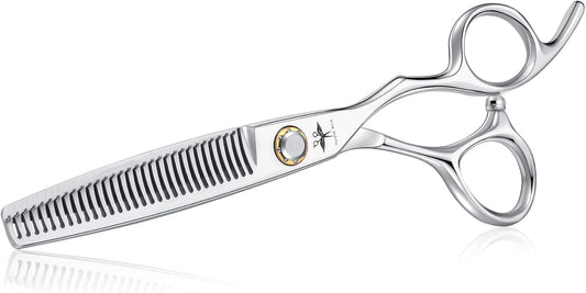 PURPLEBIRD 6 Inch Hair Thinning Scissors Japanese Stainless Steel Hairdressing Scissors Ideal for Men, Women and Children, Silver