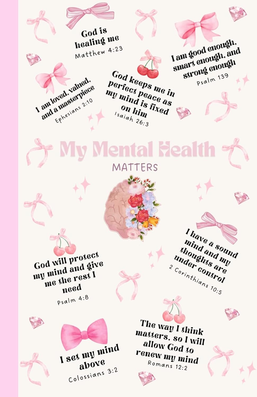 My Mental Health Matters: A Christian Notebook with Bible Verses for Mental Health, Faith, and Emotional Wellness: Faith-Based Journal for Christians ... and Healing Through Scripture and Prayer
