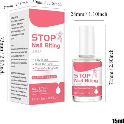 Anti Nail Biting Polish for Kids - 0.5fl oz Nail Bite Stopper,Bitter Taste, Stop Nail Biting Polish, Thumb Sucking Stop for Kids, Anti Nail Biting Polish Nail Biting Care for Kids and Adults