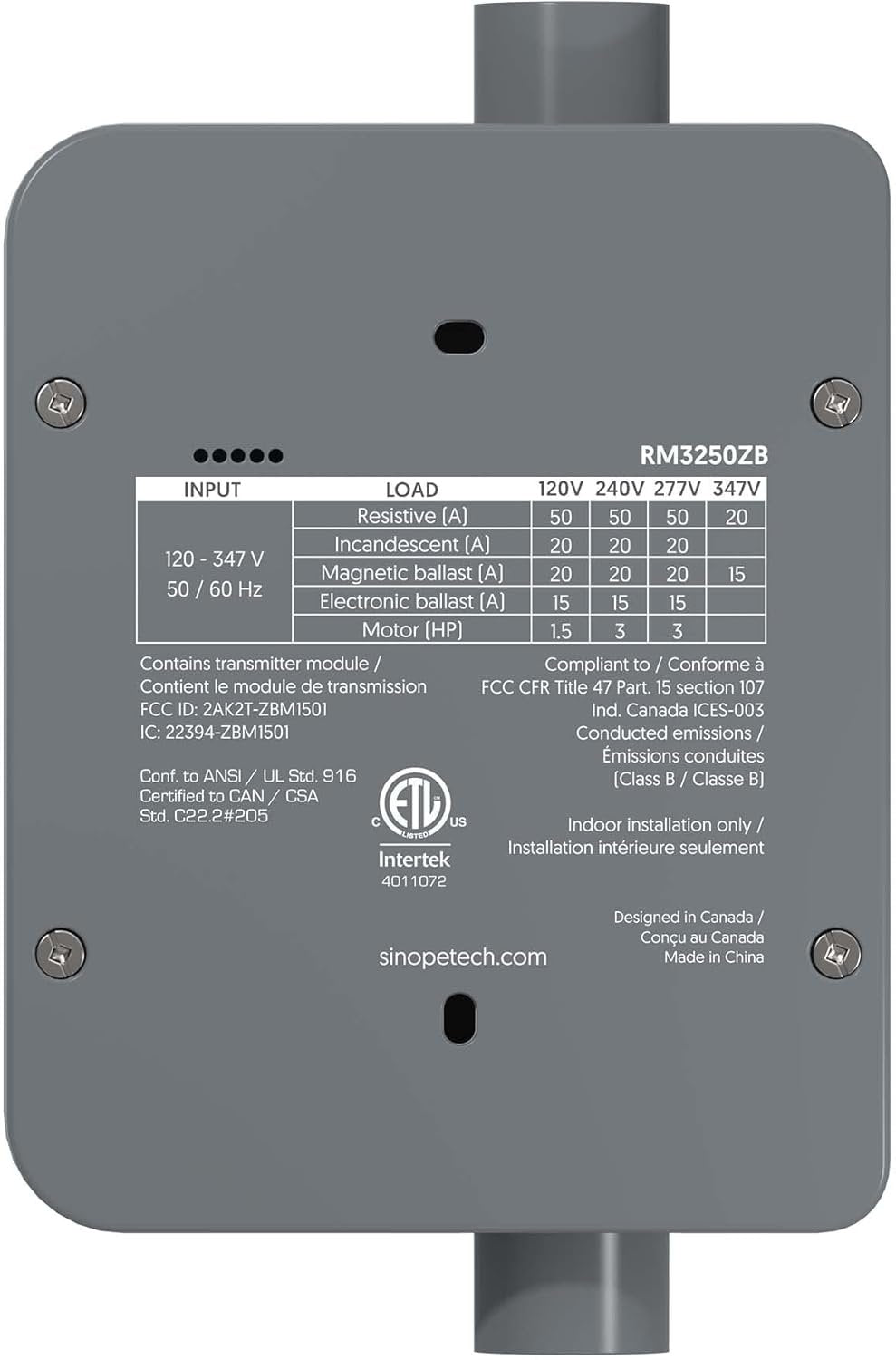 Sinopé Smart Zigbee Electrical Load Controller RM3250ZB (Works with Amazon Alexa) 50 A - Hub Required