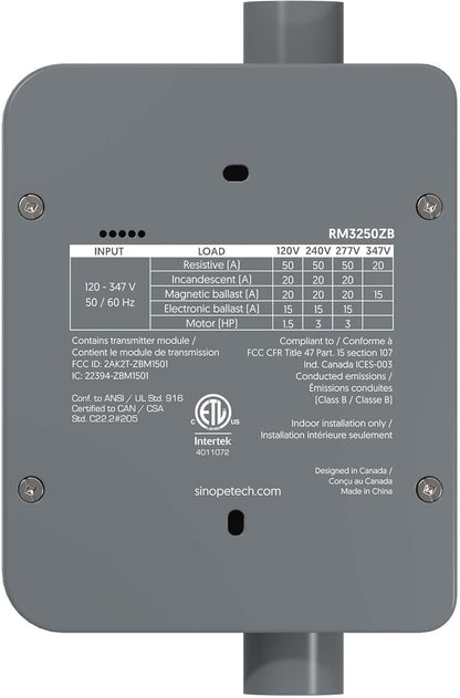 Sinopé Smart Zigbee Electrical Load Controller RM3250ZB (Works with Amazon Alexa) 50 A - Hub Required