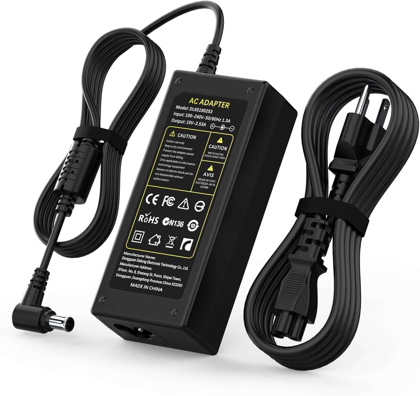 AC DC Adapter Electronics Charger for LG 19V Power Supply Cord 19" 20" 22" 23" 24" 27" LED LCD ADS-40FSG-19 24LJ4540 DA-48F19 DA-65G19 LCAP21C 24LB451B Monitor Widescreen Ultrawide HDTV HD TV Flatron