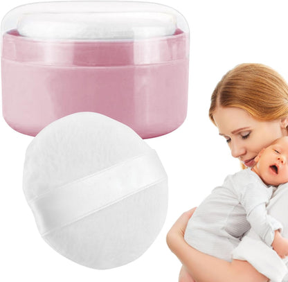 Contenitore in polvere, per bambini Talcum Storage Box with Puff, Dusting Holder for Bath and Loose Powders, Portable Cosmetic Case, Perfect for Travel, Nursery, & Daily Grooming Use