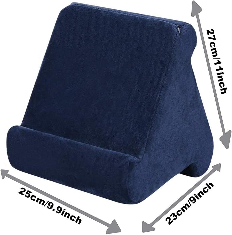 FANIER Multi-Angle Tablet Support Cushion, Universal Sponge Tablet Holder, Compatible with Tablets, iPads, Electronic Book Readers, Smartphones, Magazines (Sea Blue)