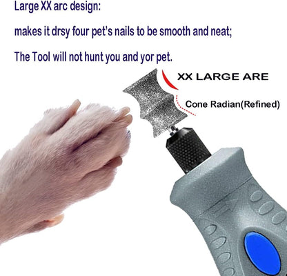 KITGUARD Diamond Dremel Dog Nail Grinder Bits for Rotary Tool-1/8'' Dremel Dog Nail Grinder Attachment-Pet Nail Grinder Bit Work for Animals Nail Care (C)