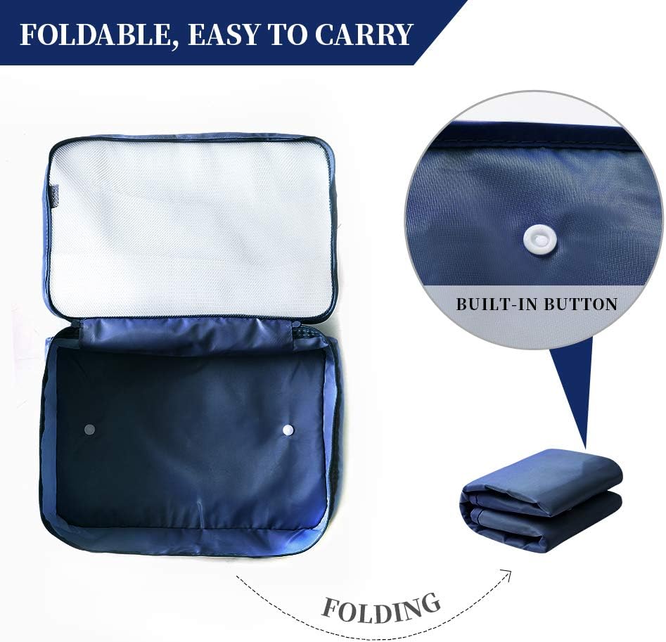 5Set/7Set Travel Luggage Packing Organizers Durable Packing Cubes with Laundry Bag and Shoe Bags
