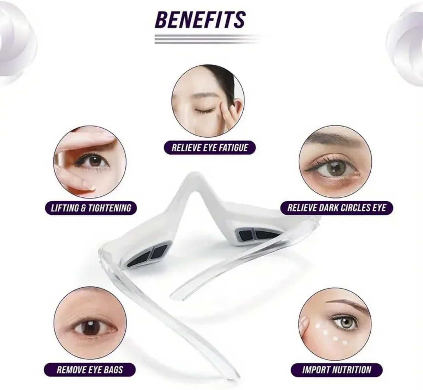 Renewa Eyelift Device, Renewa Eye Lift, Botanique Paris Under Eye Device, Under Eye Red Light Glasses for Reduce Dark Circles,Relieve Eye Fatigue,Reduce Fine Line (1pcs)