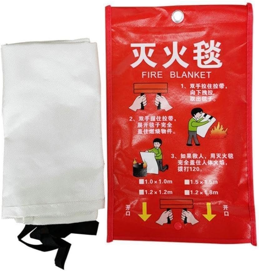 Fire Blanket Emergency Sealed Tent Boat Fighting Fire Extinguishers Cover Shelter Fire 1X1M