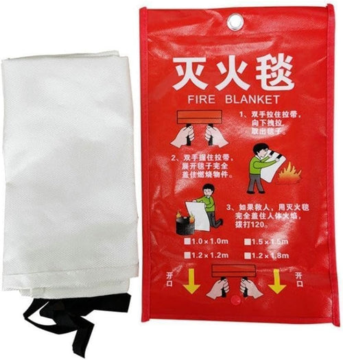 Fire Blanket Emergency Sealed Tent Boat Fighting Fire Extinguishers Cover Shelter Fire 1X1M
