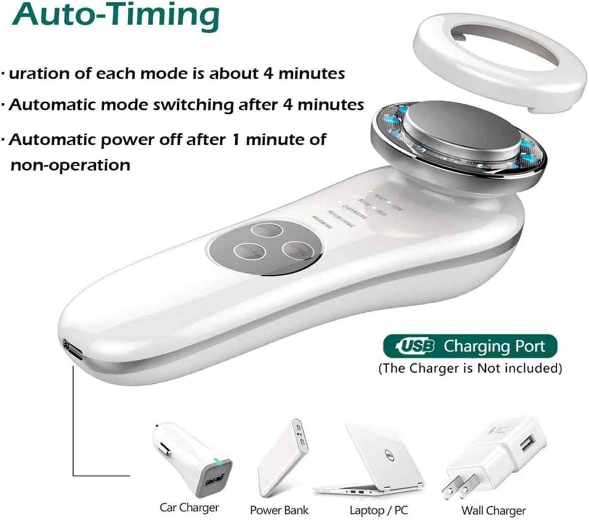 Facial Massager, Skin Care Tools 7 in 1 Face Cleaner Lifting Machine, Face Massager Wrinkles Face Tightening Machine for Skin Firming High Frequency Facial Machine