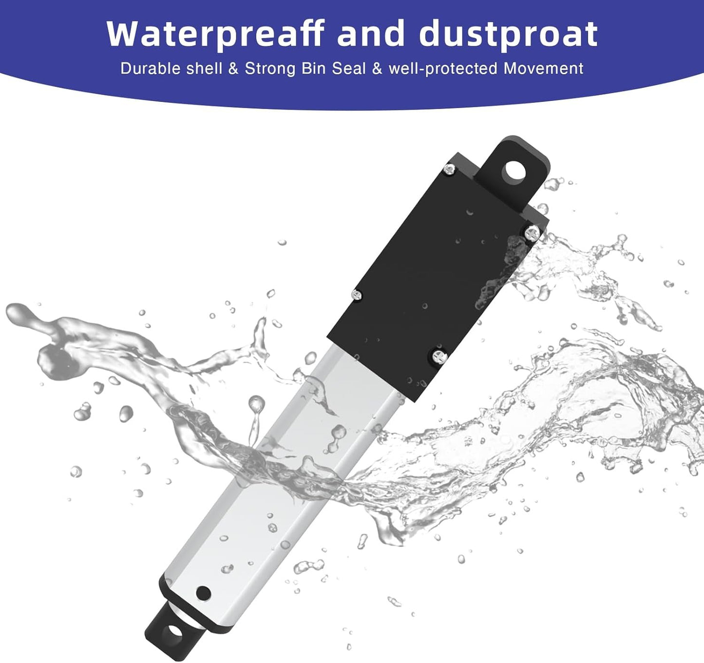 1 Inch 28lbs Mini Stroke 12V Electric Linear Actuator 4mm/sec Linear Motion Actuator with Brackets for Cabinets, Robotics, Home Automation, Window Opener(120N, 25mm)