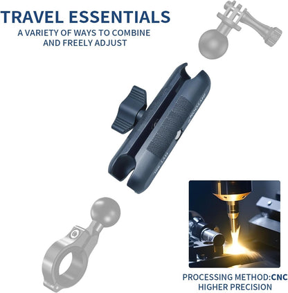 iHYTOON Double Soket Arm Aluminum Alloy Compatible with RAM Mounts B Size 1 inch Ball Adapter (90mm Arm)