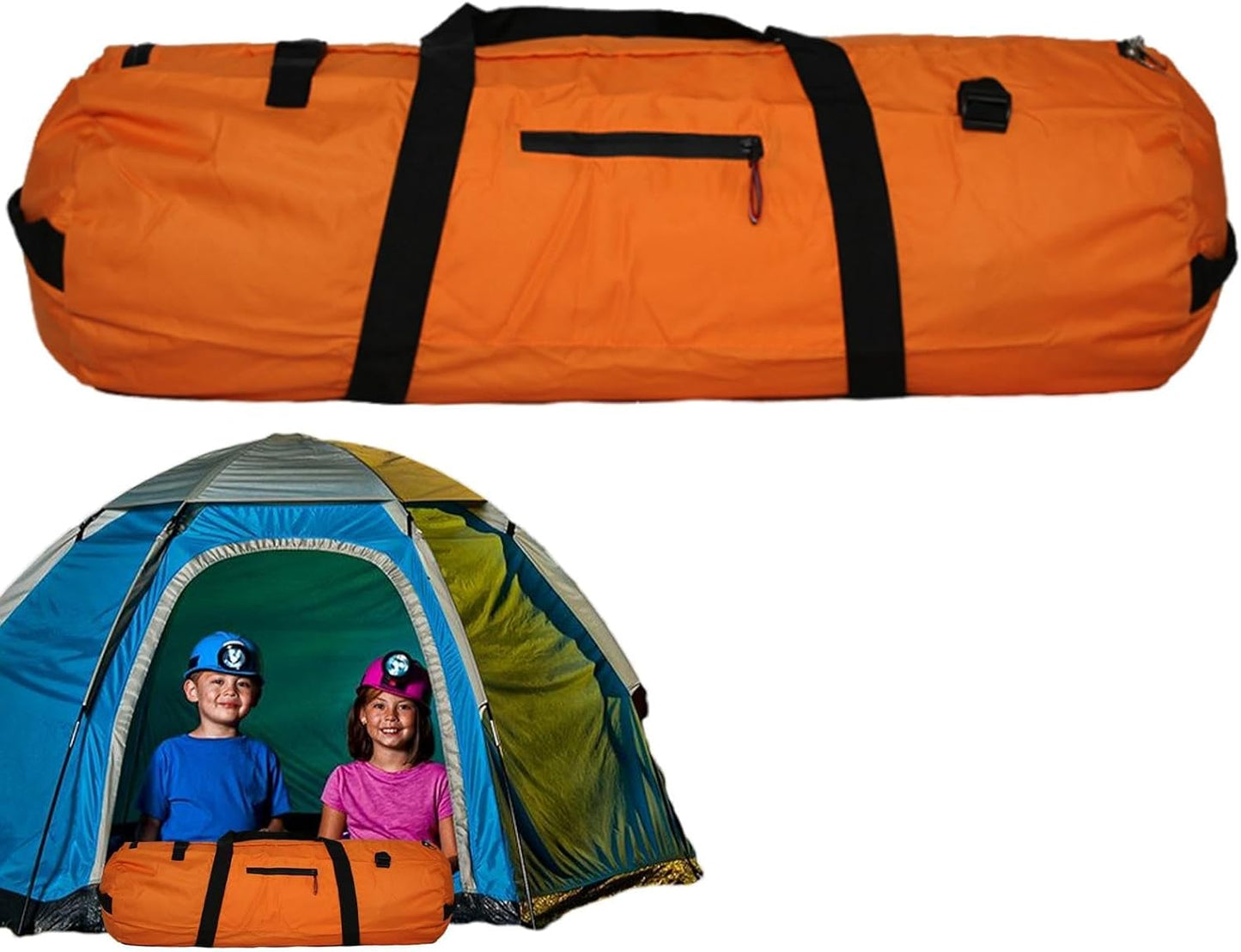 Duffel Travel Sports Equipment Bag | Lightweight Travel Tent Bag,Double Handle Design Zippered Tent Bag Foldable for Outdoor Gear