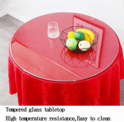 BTBZGFGNYU 11-16inch Clear Glass Table Top for Dining Table, Small Home Coffee Table Top Round Smooth Tempered Glass Tabletop for Protect Countertop(13inch(32cm))