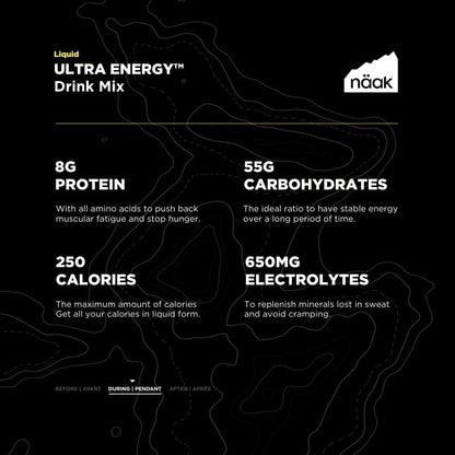NÄAK Drink Mixes Ultra Energy™, 6 x 72g | Sport hydration Mix, electrolytes, BCAAs developed for athletes and performance | Vegan, Plant-Based Protein, Non GMO, gluten free (Lime)
