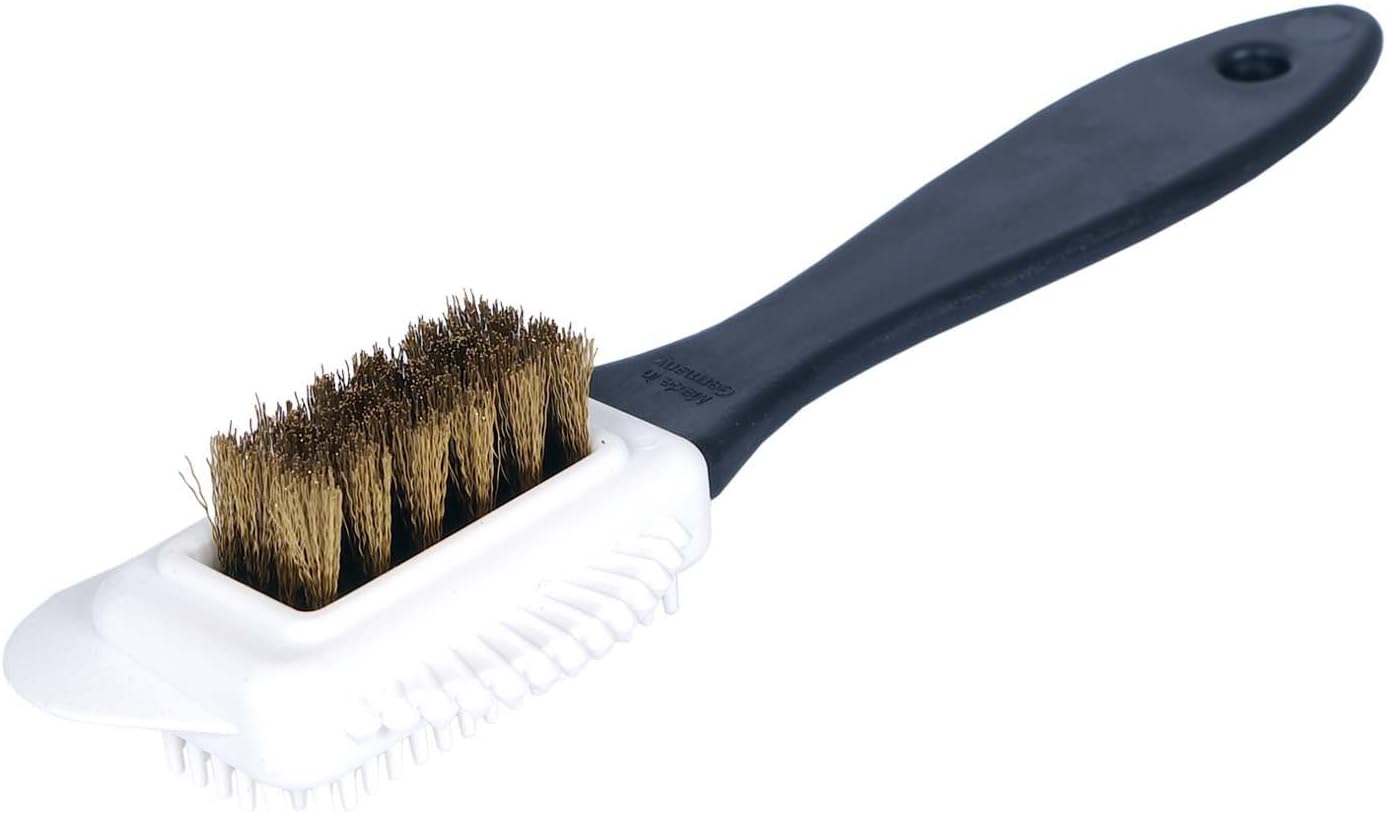 Kaps Quality Nubuck and Suede Multifunctional 4-Sided Cleaning Shoe Brush, Brass Bristle, Cleans and Gives Perfect Nap