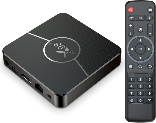 Android 11.0 TV Box, LEFFOT X98Plus 4K Ultra HD Streaming Device for TV with HDR10+, Amlogic S905W2 Quad Core, 4GB RAM + 64GB ROM, 2.4G/5G Dual Band WiFi 5, BT5.0 Home Smart TV Streaming Media Player