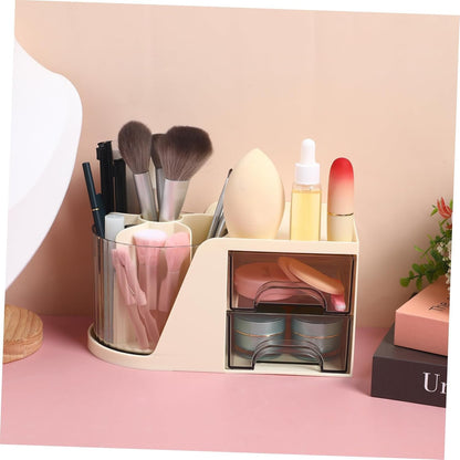 LOPUNER Desk Organizer Rotatable Storage Case Modern Divided Pen Holder Office Supplies Organizer Compact Sleek Design for Efficient Workspace Organization