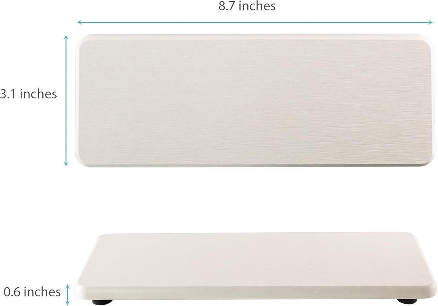 NiuYichee 2 PCS Bathroom Vanity Trays(8.66" * 3.15"), Diatomite Coasters, Kitchen Sink Soap Dish, Water Absorbing Stone Used for Hand Soap & Plants & Cosmetic Bottles in The Modern Home