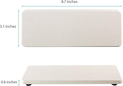 NiuYichee 2 PCS Bathroom Vanity Trays(8.66" * 3.15"), Diatomite Coasters, Kitchen Sink Soap Dish, Water Absorbing Stone Used for Hand Soap & Plants & Cosmetic Bottles in The Modern Home
