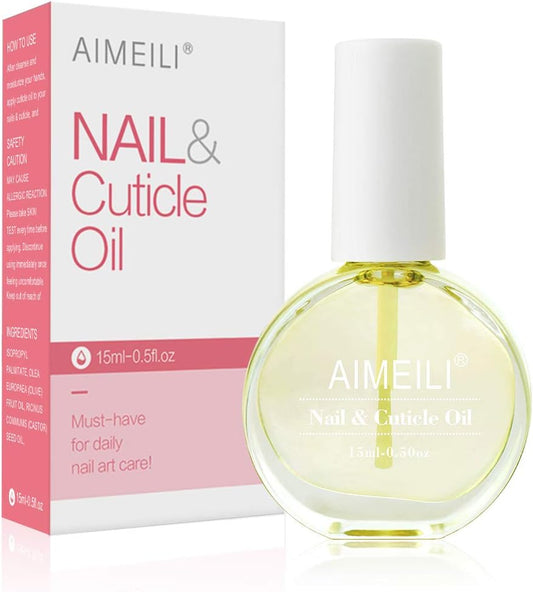 AIMEILI Natural Nail & Cuticle Oil, Cuticle Skin Care Nail Moisturizer 15ml Cruelty-free & Vegan Oil