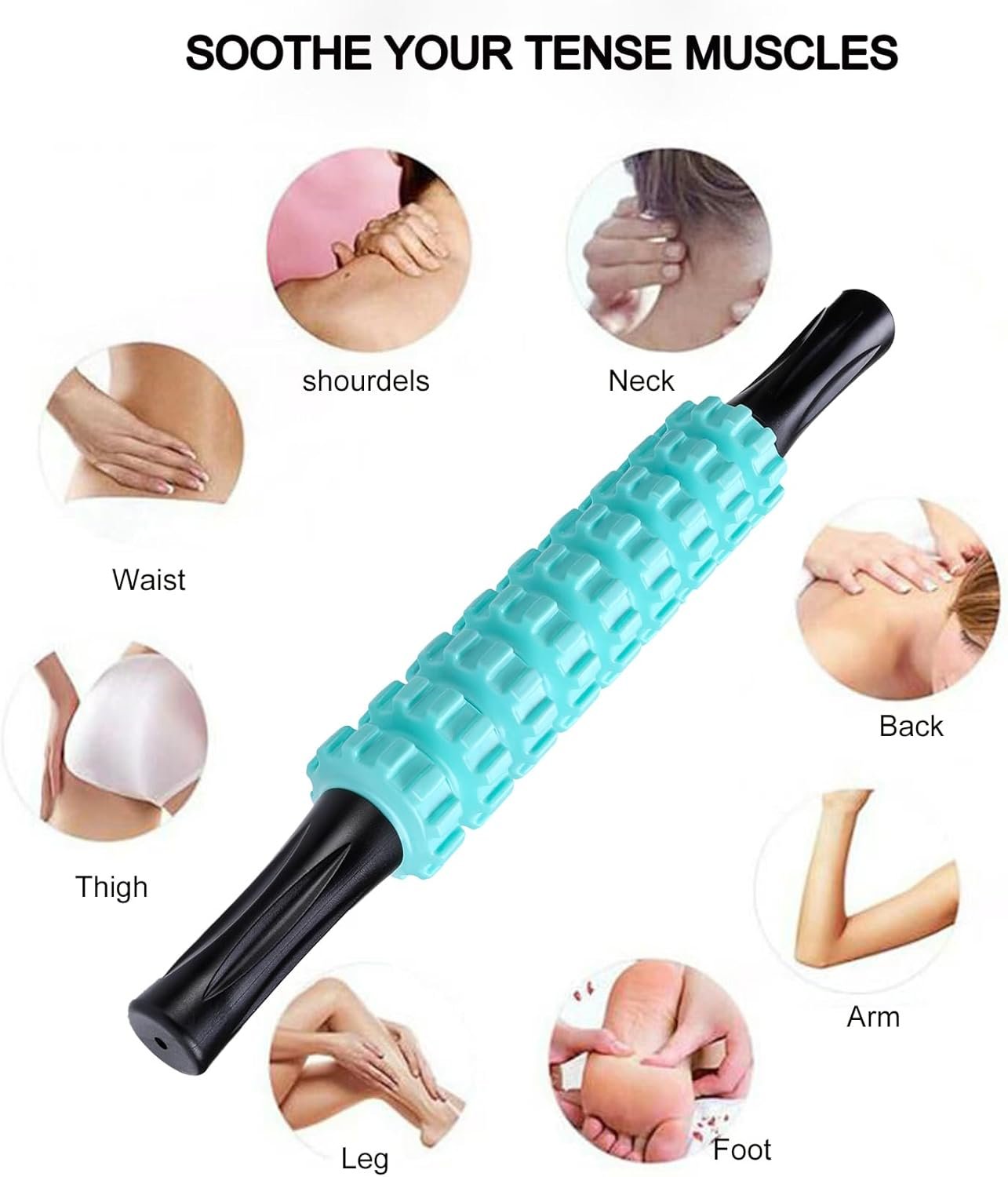 Liposuction Muscle Massage Roller Stick, Lymphatic Massager Roller Physical Therapy Roller Stick Relief Sore Muscle Tightness for Athletes, Yoga, Help Exercise Leg, Back Recovery