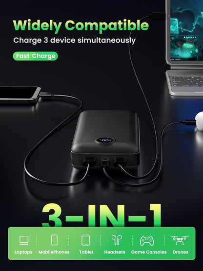 Power Bank Fast Charging 50000mAh 22.5W Portable Charger USB C Quick Charge with 3 Outputs & 2 Inputs LED Display Huge Capacity External Battery Pack for iPhone, Samsung, iPad etc