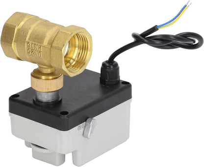 OKJHFD Efficiently Control Water Flow with Motorized Ball Valve - 2 Wire, 2 Way Normally Closed Dn25 Brass Abs - Dc 12vâ€‘24v Accessory for Home Automation