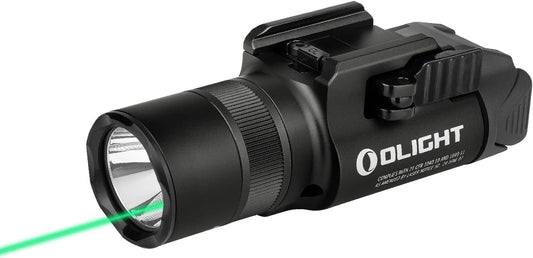 OLIGHT Baldr Pro R 1350 Lumens Rechargeable Tactical Flashlight, Magnetic USB Flashlight with Green Beam and White LED Combo, Ultra Bright Rail-Mounted Flashlight Compatible with 1913 or GL Rail (BK)