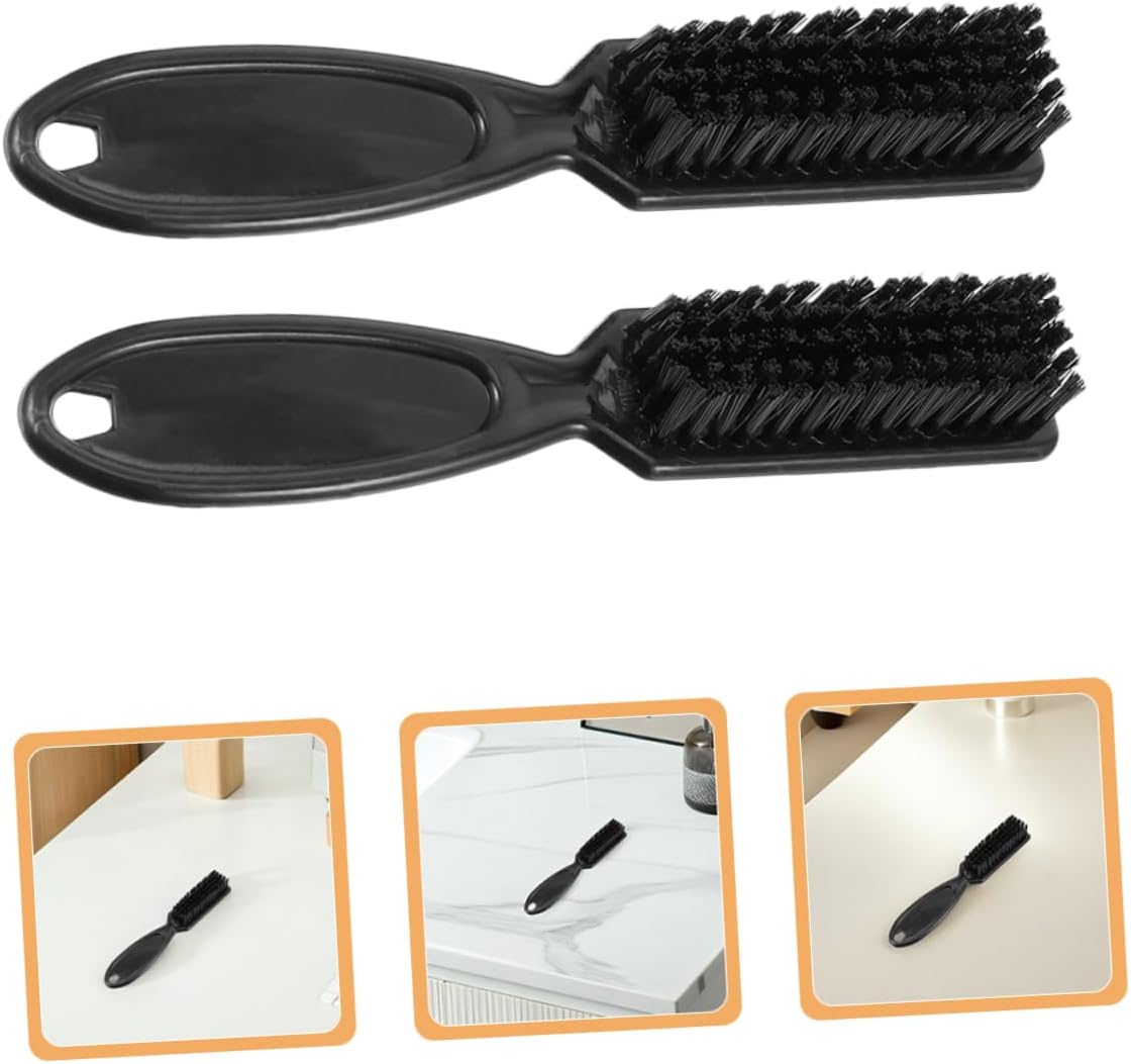 SHERCHPRY 4 Pezzi Spazzola Per Pennello Per Cure Lale Clipper Pulitore Per Attrezzi Da Barbiere Rifere Di Cura Pennello Per La Pulizia Dei Salone Black Plastica