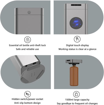 Scent Air Machine for Home 1500ml/0.39gal, Standing-Floor Waterless Fragrance Diffuser, Smart Control Aroma Diffuser,3000sq.ft Coverage,for Living Room, Office