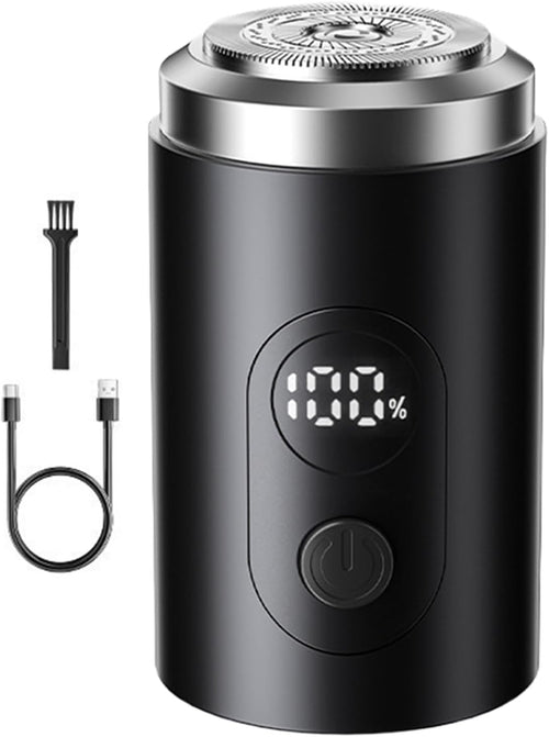 Men Electric Razor, Floating Head Beard Trimmer, Waterproof Grooming Tool, Long Battery Digital Shaver for Father, Husband, Boyfriend, Travel Use, 3.23x1.41x1.38 Inches