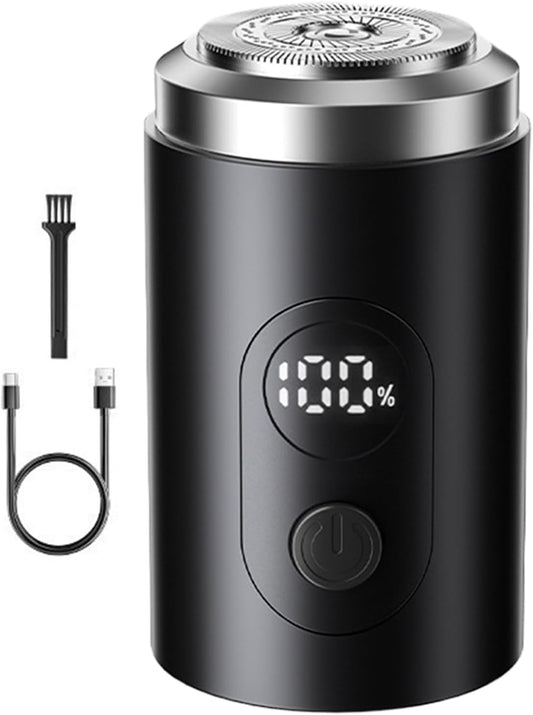 Men Electric Razor, Floating Head Beard Trimmer, Waterproof Grooming Tool, Long Battery Digital Shaver for Father, Husband, Boyfriend, Travel Use, 3.23x1.41x1.38 Inches