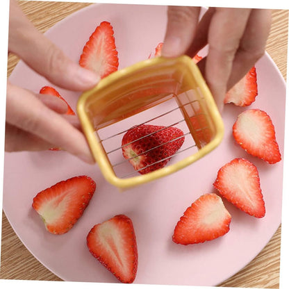 STOBAZA 3pcs Multifunctional Fruit Slicer Convenient Egg Slicer for Kitchen Includes Cutters for Easy Strawberry and Kiwi Slicing Food Prep Tool