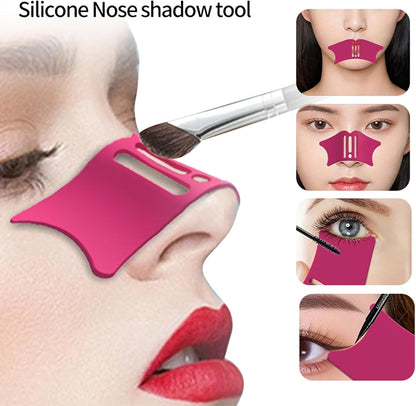 Multifunctional Silicone Nose Make Up Aid Guard Applicator Pads Eyeliner Eyeliner Eyeshadow Applicator Aid Tool Reusable Beauty Accessory Cosmetic Contouring Tool