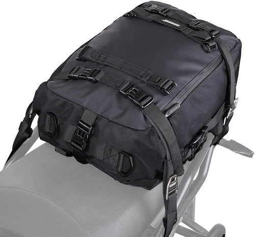 Rhinowalk Motorcycle Tail Bag 20L Waterproof Motor Pannier Bag Motor Travel Luggage Motorbike Rear Rack Trunk Storage Bag Professional Motorcycle Accessories-Black