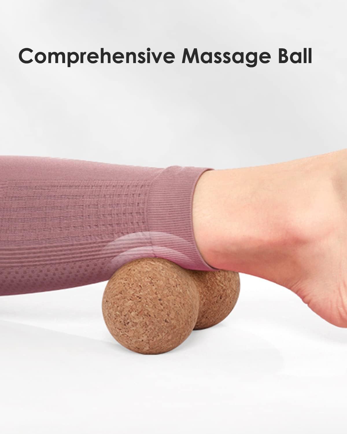 Cork Peanut Massage Ball, Peanut Double Lacrosse Massage Ball for Deep Tissue Muscle Massage, Myofascial Release, Trigger Points, Muscle Knots, and Yoga Therapy
