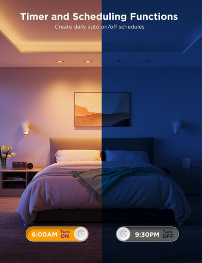 Govee GU10 LED Bulb, Smart GU10 Light Bulbs, Dimmable Color Changing Light Bulbs, 85 Dynamic Scenes, WiFi & Bluetooth LED Bulbs Work with Alexa, Google Assistant, Syncs with Music, 4 Pack