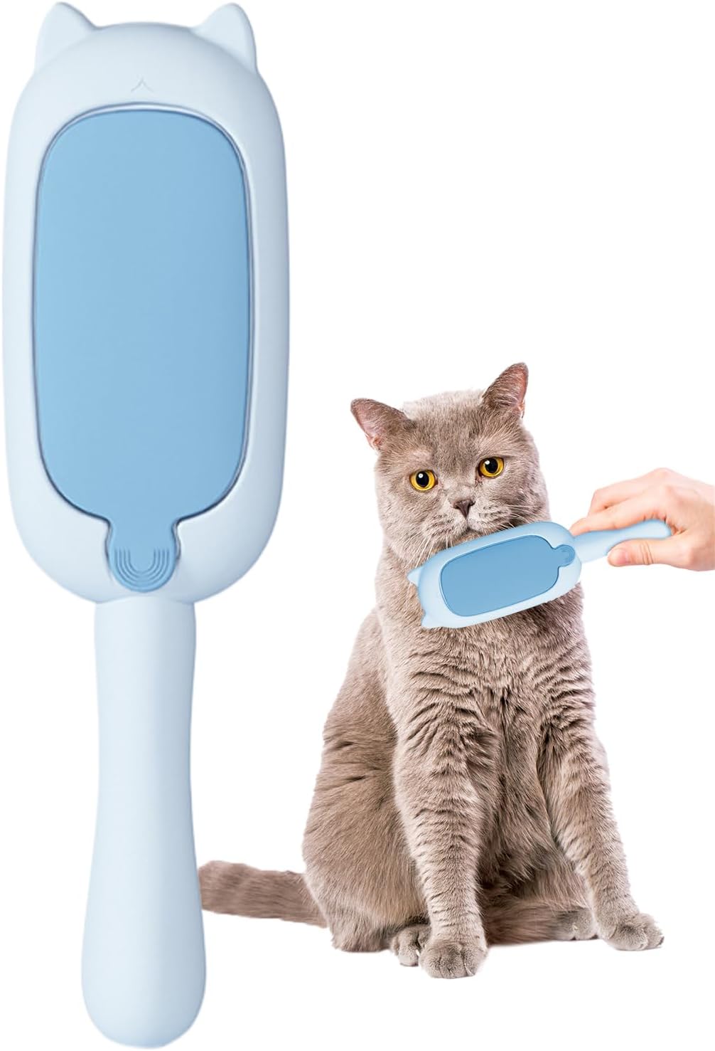 Deshedding Brush, Cat Deshedder, Pet Grooming Tool, Gentle Comb for Shedding, Comfortable Grip Handle, Ideal for Family Friends Teen, 8.66x2.36x1.97 Inches