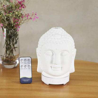 VOCD Buddha Head Aromatherapy Diffuser, Ultrasonic Cool Mist Essential Oil Diffuser, 7 Color Changed LED for Home, Office, Spa, Desktop, Car