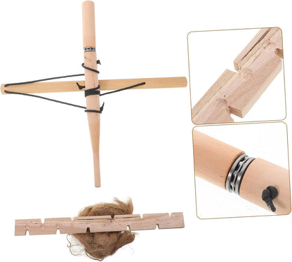 Kisangel Bow Drill Fire Starters Kit Compact Outdoor Tool for Camping Hiking Lightweight Ergonomic Design Safe Wood Materials for Emergency Fire Making Portable Survival Gear