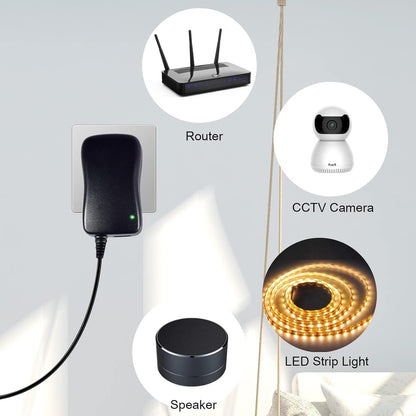 30W Universal Power Adapter, 3V 4.5V 5V 6V 7.5V 9V 12V Universal AC/DC Adapter, Adjustable 12V DC Power Supply for Household Electronics