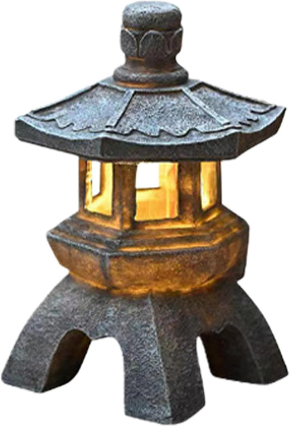Zen Solar Garden Lamp - Solar Powered Palace Lamp for Path and Garden | Elegant Outdoor Lantern for Patio, Courtyard and Villa Night Decoration with Soft Ambient Lighting
