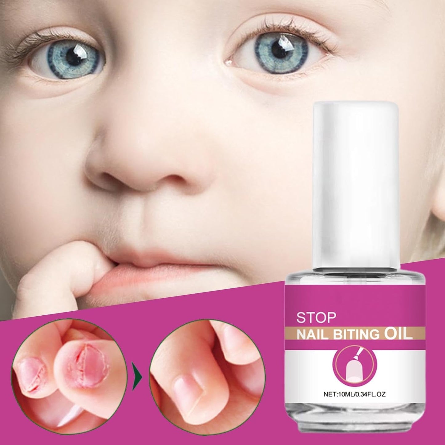 Stop Nail Biting Kids - Anti Nail Biting Nail Oil | Nail Care, Safe & Effective Solution for Nail Biting Prevention, No Bite Nail Polish